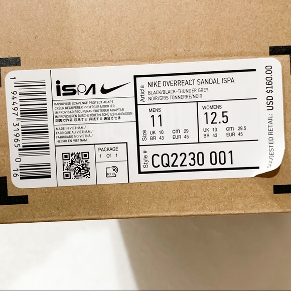 NWOB Nike Overreact Sandal ISPA - Picture 6 of 9